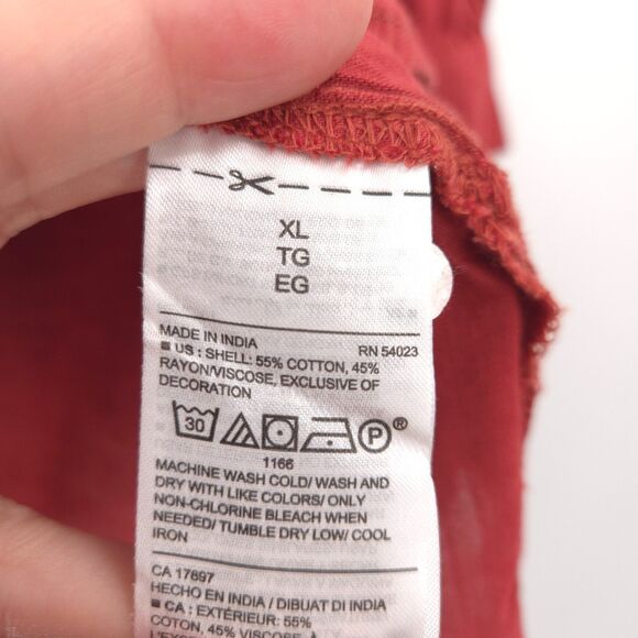 Old Navy square neck peasant tunic top Size XL cotton blend Boho - Picture 7 of 8